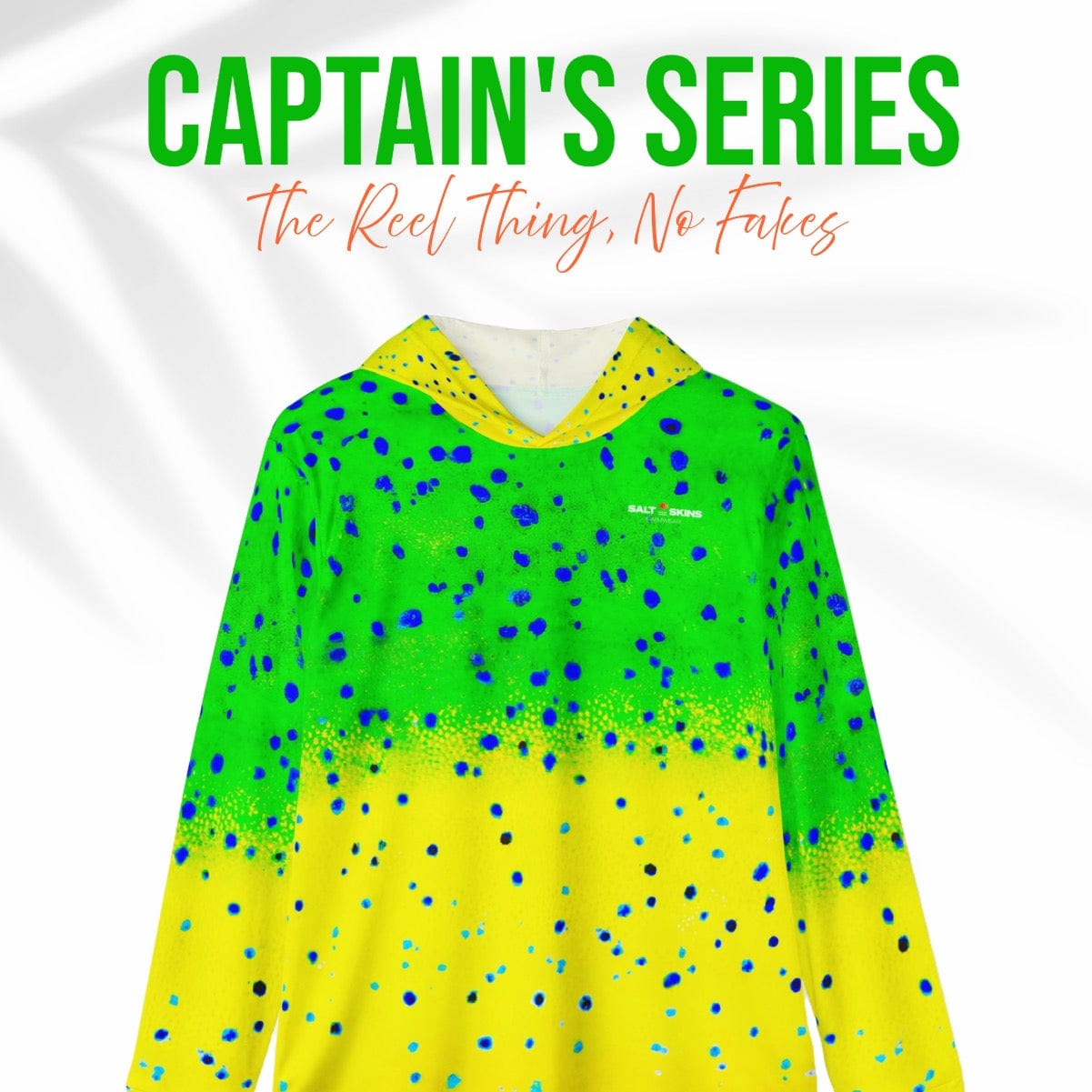 Salt Skins Men's Performance Hoodie Mahi Captains Series - The Ultimate Performance Men's Long Sleeve Fishing Shirt