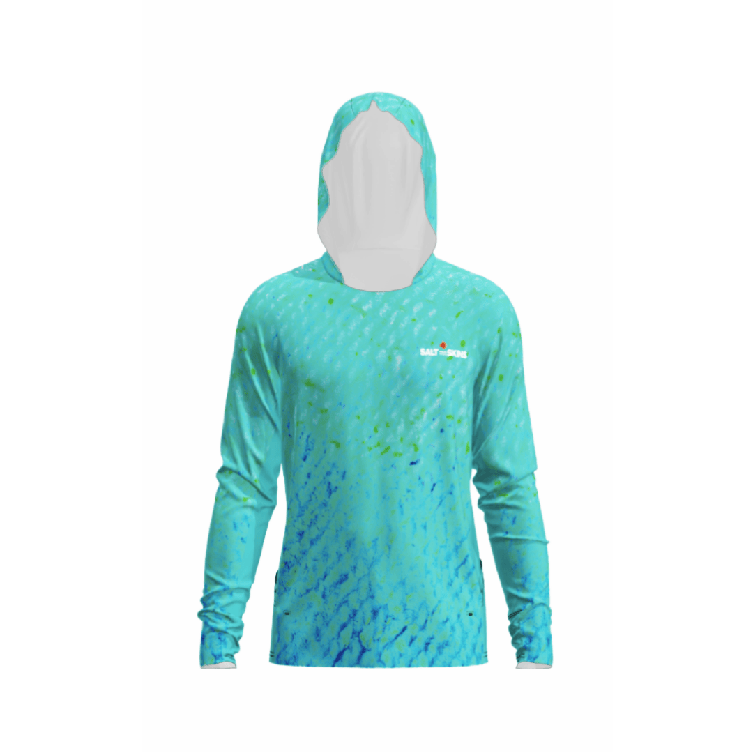 Salt Skins Men's Performance Hoodie Mingy Water Camo Side Vent Performance Hoodie