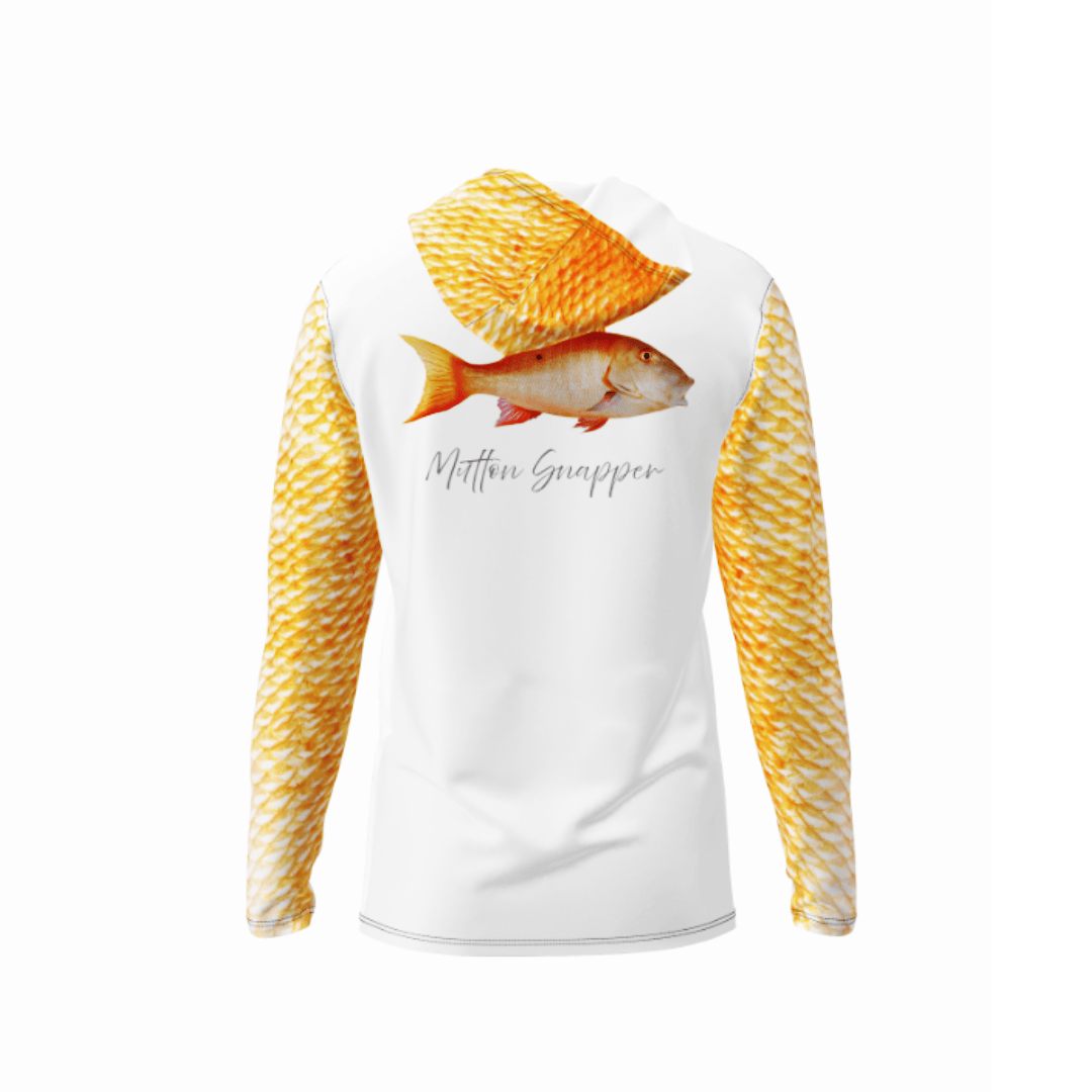 Salt Skins Men's Performance Hoodie Mutton Snapper Men's Long Sleeve Performance Fishing Shirt