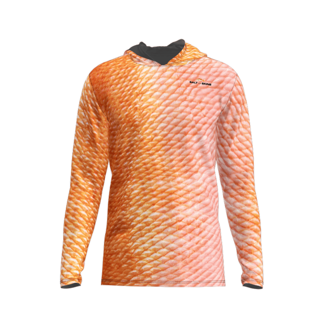Salt Skins Men's Performance Hoodie Mutton Snapper Men's Long Sleeve Performance Fishing Shirt (Copy) (Copy)