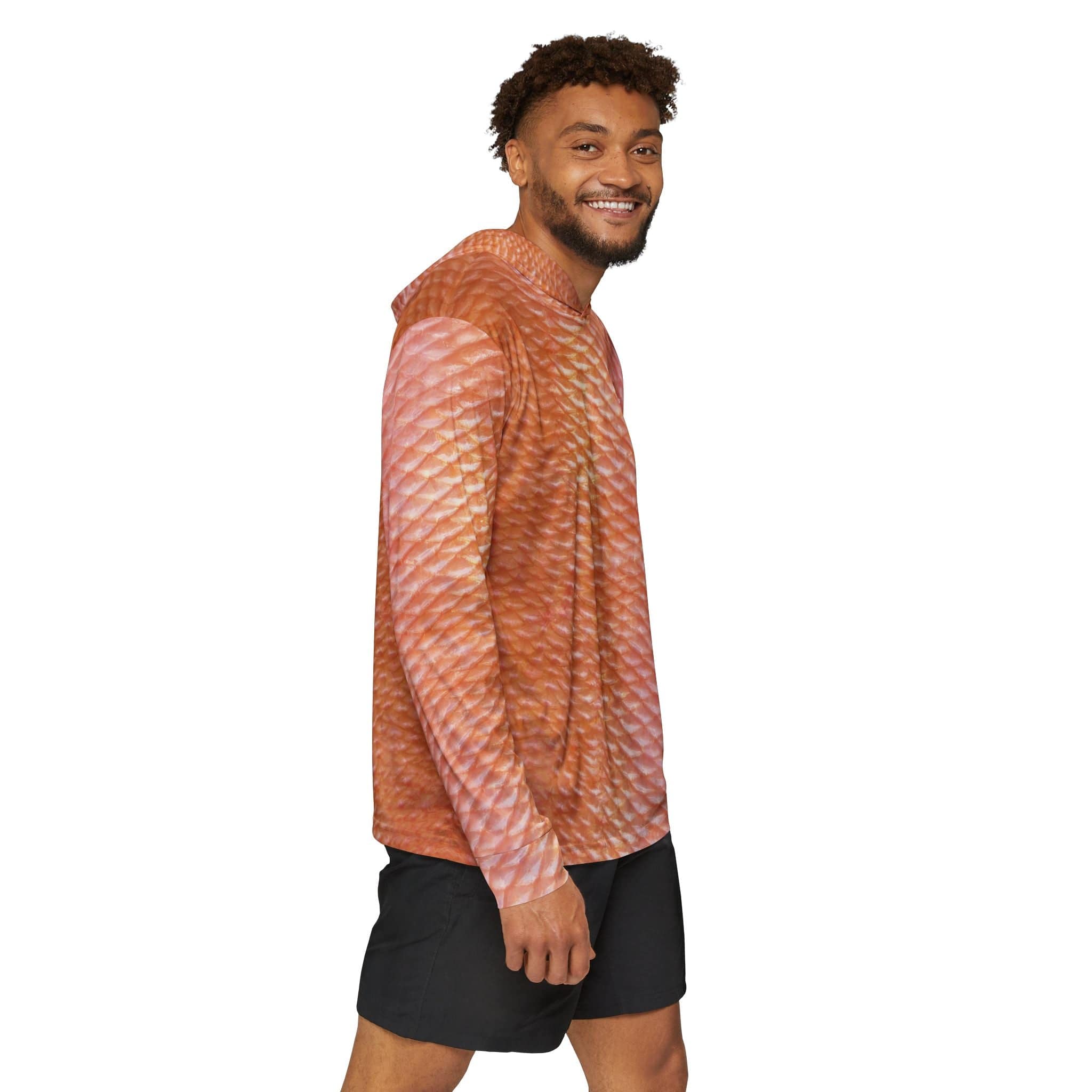 Salt Skins Men's Performance Hoodie Mutton Snapper Men's Ultimate Performance Long Sleeve Fishing Shirt