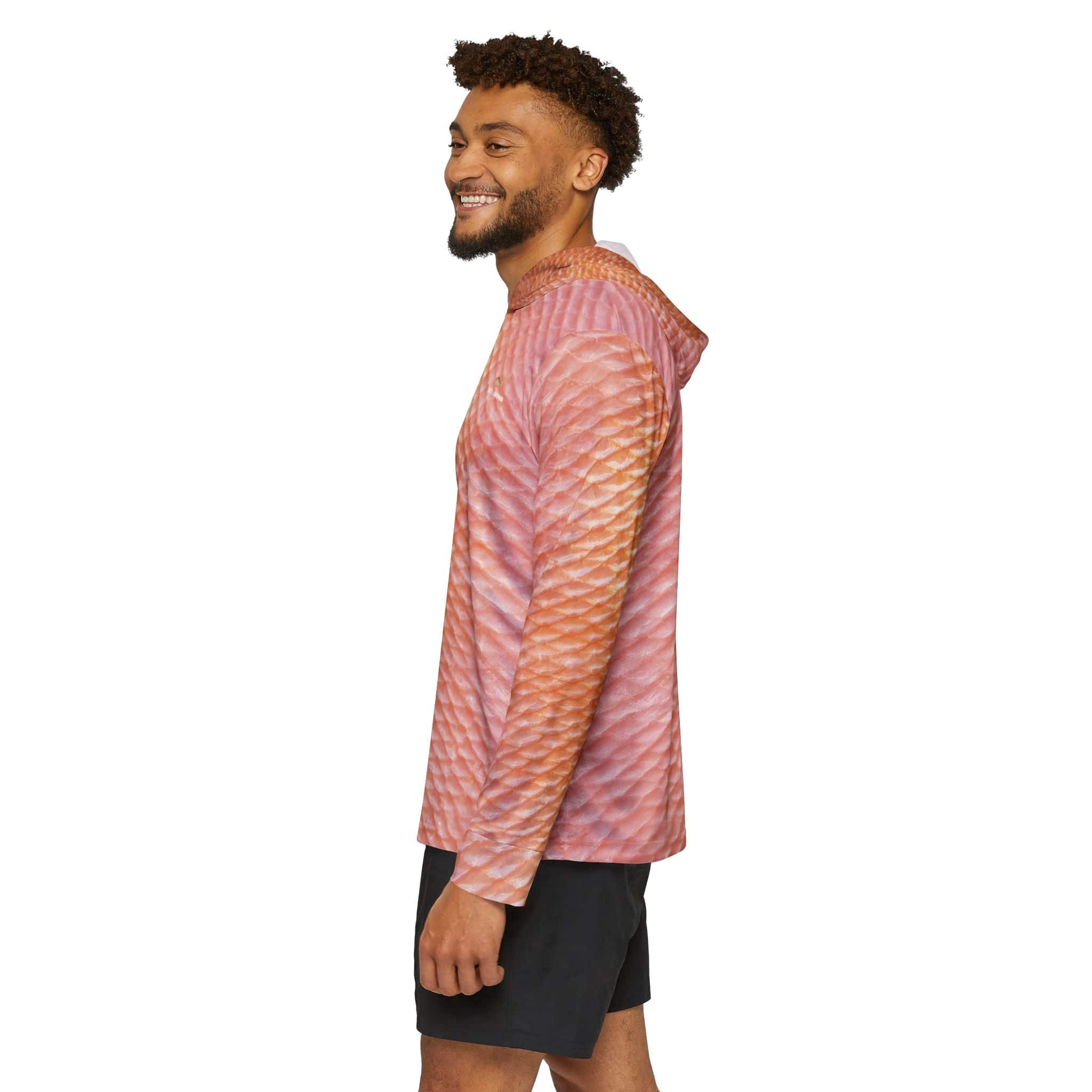 Salt Skins Men's Performance Hoodie Mutton Snapper Men's Ultimate Performance Long Sleeve Fishing Shirt