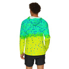 Salt Skins Men's Performance Hoodie New Mahi Turquoise Captains Series II - The Ultimate Performance Men's Long Sleeve Fishing Shirt