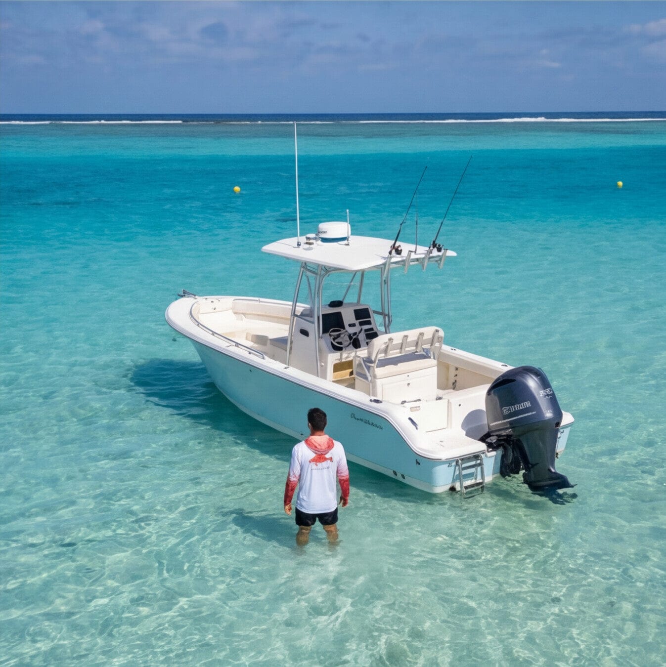 Salt Skins Men's Performance Hoodie Red Snapper Captains Series II Men's Ultimate Performance Long Sleeve Fishing Shirt