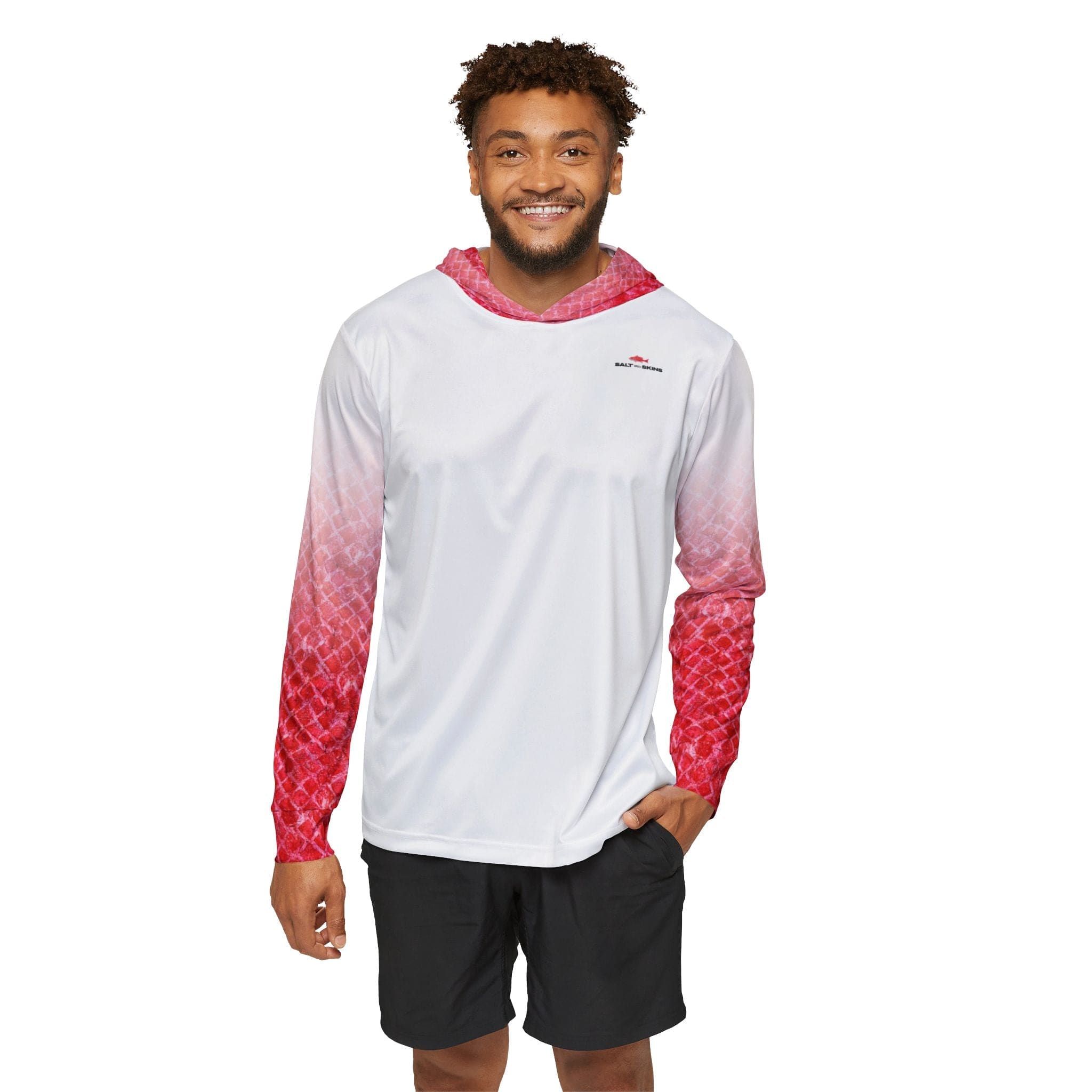 Salt Skins Men's Performance Hoodie Red Snapper Captains Series II - The Ultimate Performance Men's Long Sleeve Fishing Shirt