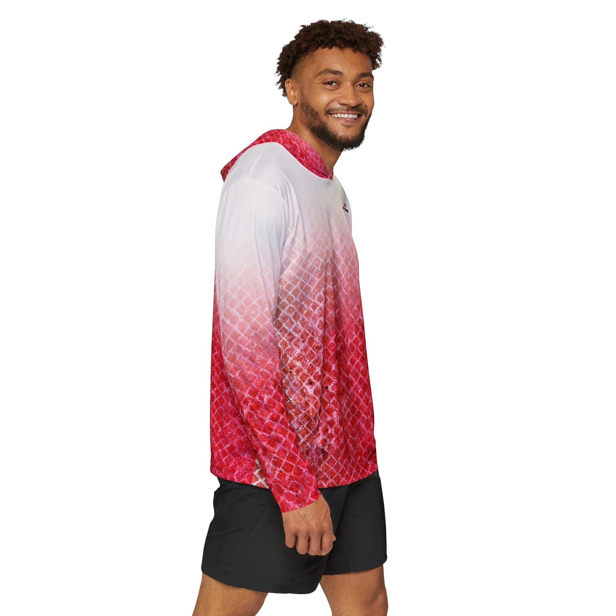 Salt Skins Men's Performance Hoodie Red Snapper Captains Series - The Ultimate Performance Men's Long Sleeve Fishing Shirt