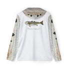 Salt Skins Men's Performance Hoodie Redfish Grey Master Men's Ultimate Performance Long Sleeve Fishing Shirt