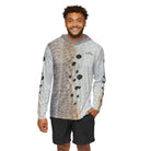 Salt Skins Men's Performance Hoodie Redfish Grey Master Men's Ultimate Performance Long Sleeve Hooded Fishing Shirt