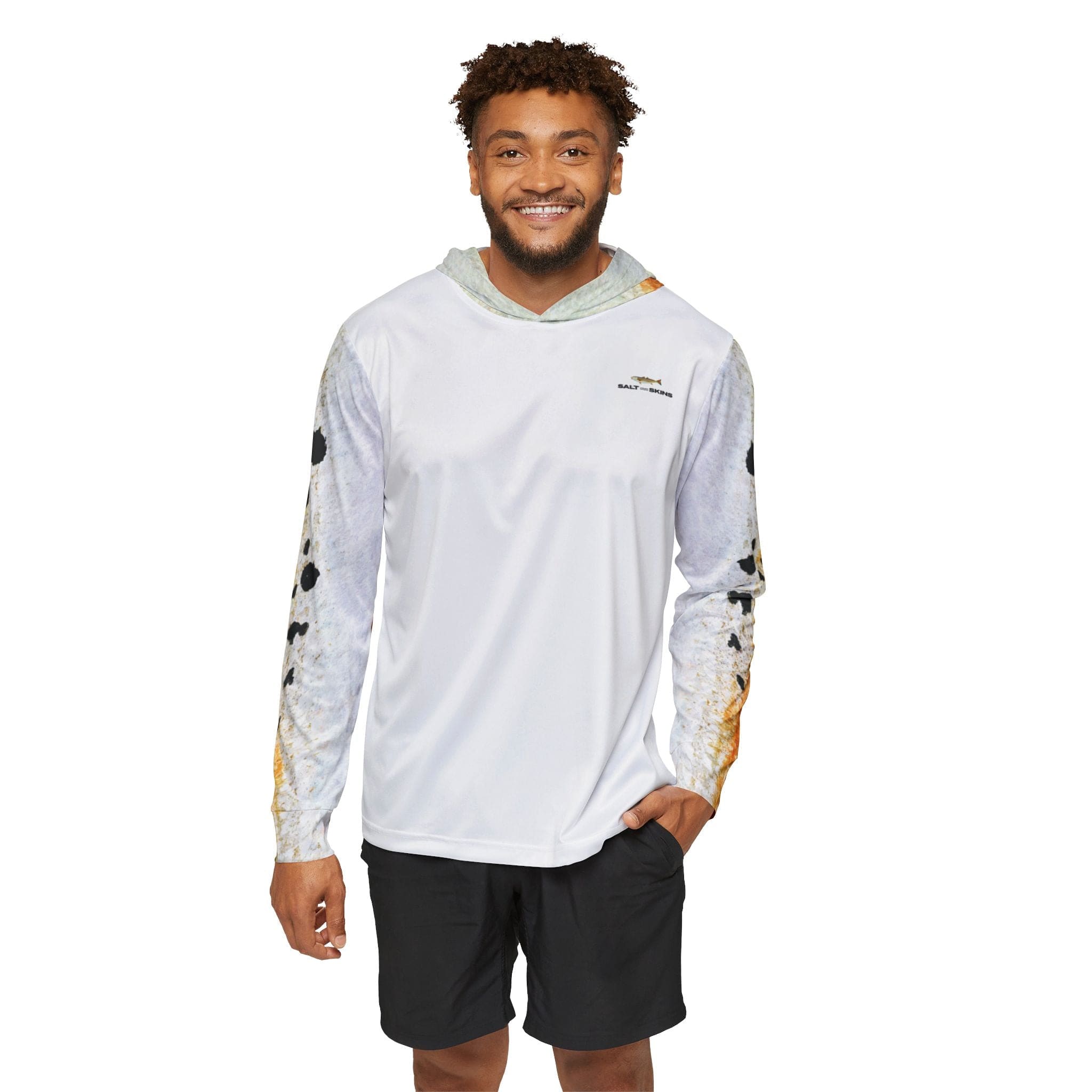 Salt Skins Men's Performance Hoodie Redfish Master Men's Ultimate Performance Long Sleeve Fishing Shirt