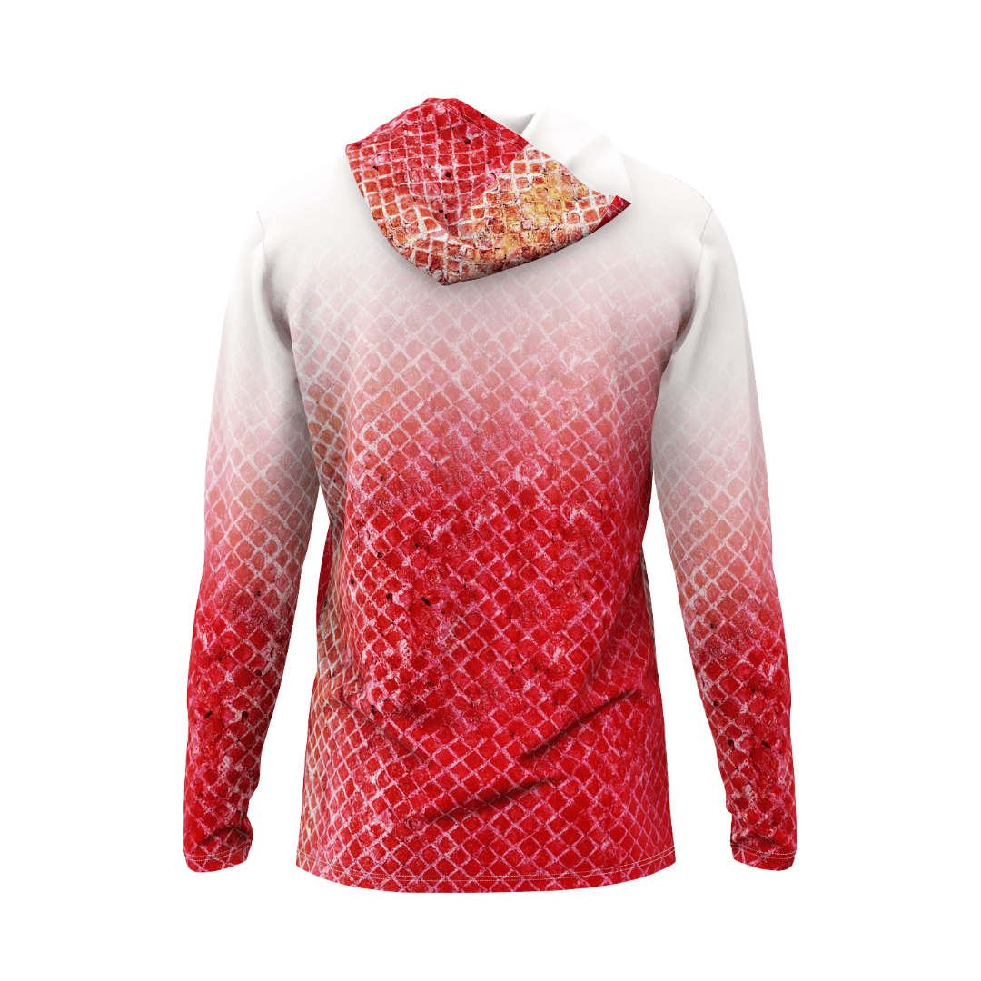 Salt Skins Men's Performance Hoodie Snapper Men's Long Sleeve Performance Fishing & Sun Shirt