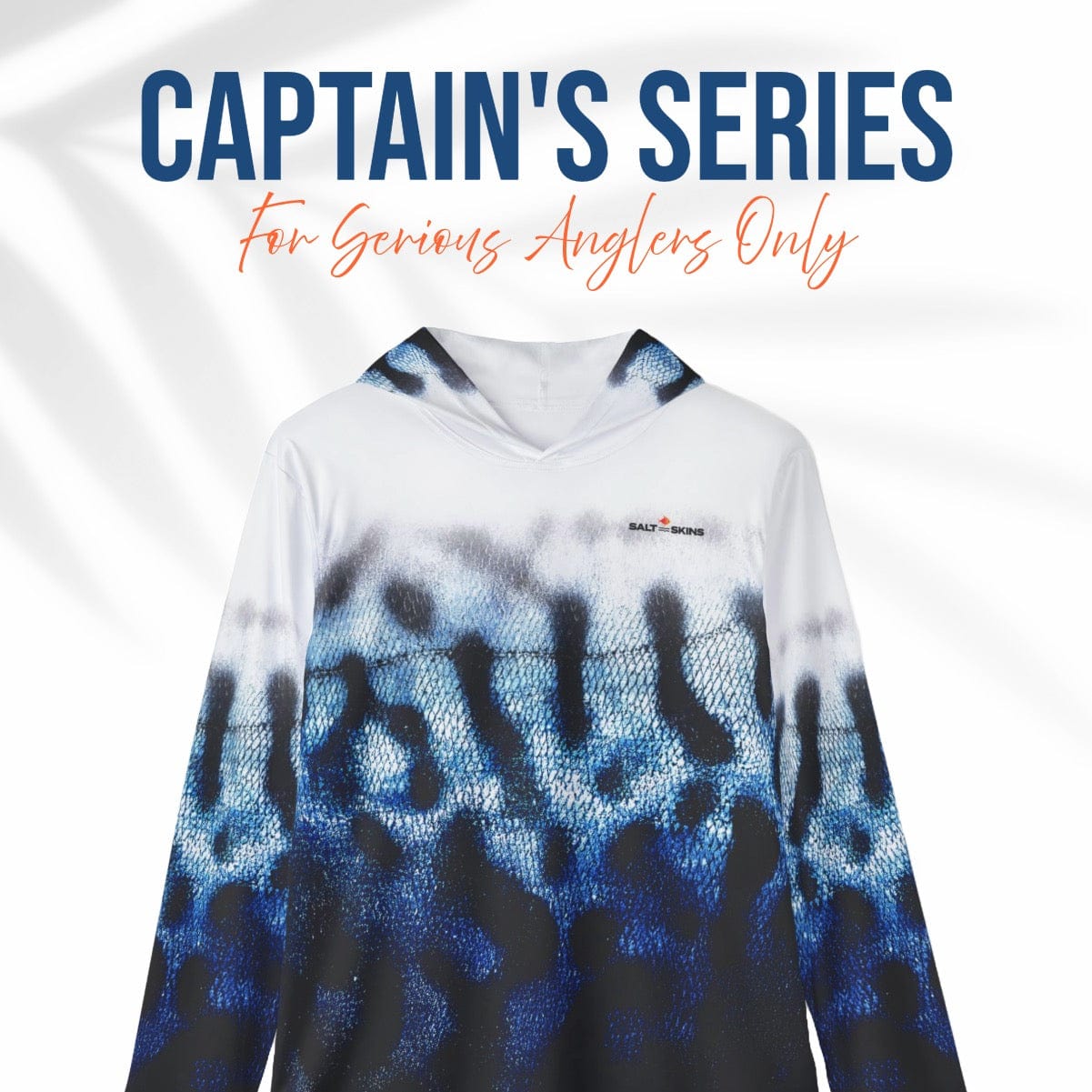 Salt Skins Men's Performance Hoodie Spanish Mackerel - The Ultimate Performance Men's Long Sleeve Fishing Shirt