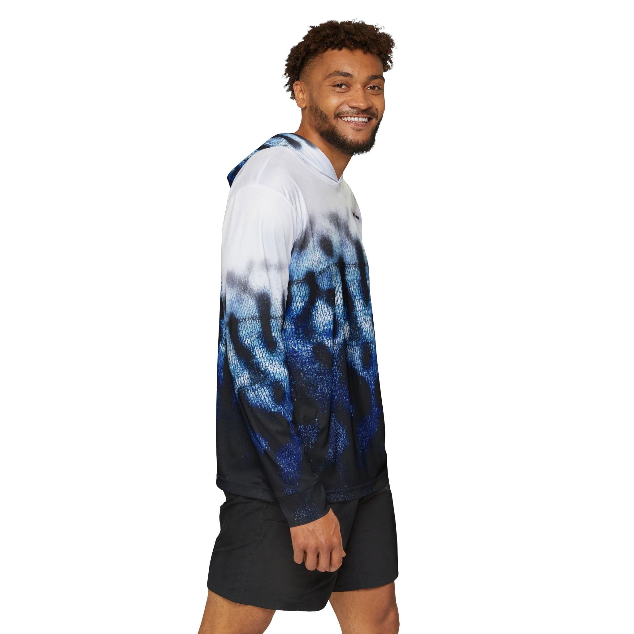 Salt Skins Men's Performance Hoodie Spanish Mackerel - The Ultimate Performance Men's Long Sleeve Fishing Shirt