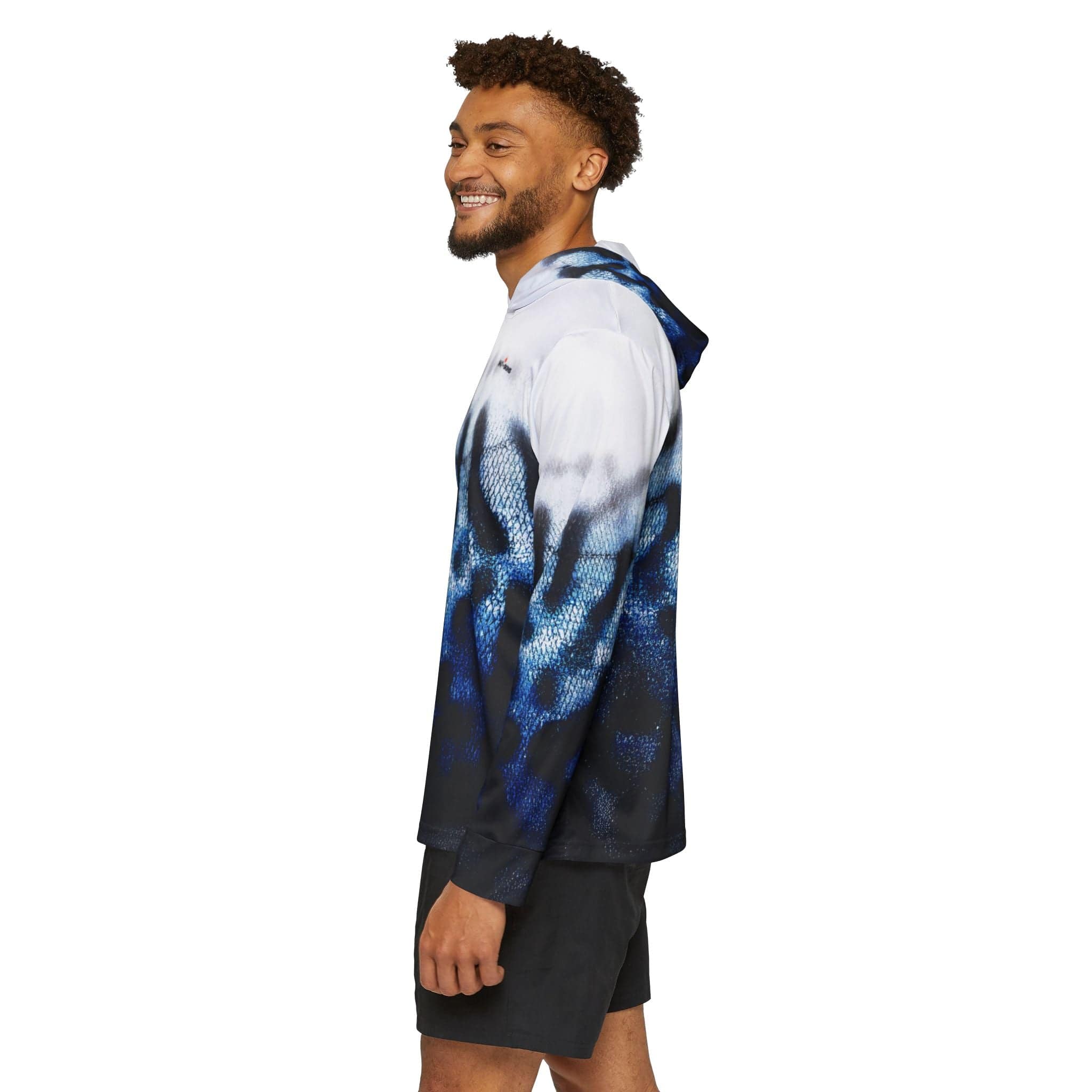 Salt Skins Men's Performance Hoodie Spanish Mackerel - The Ultimate Performance Men's Long Sleeve Fishing Shirt