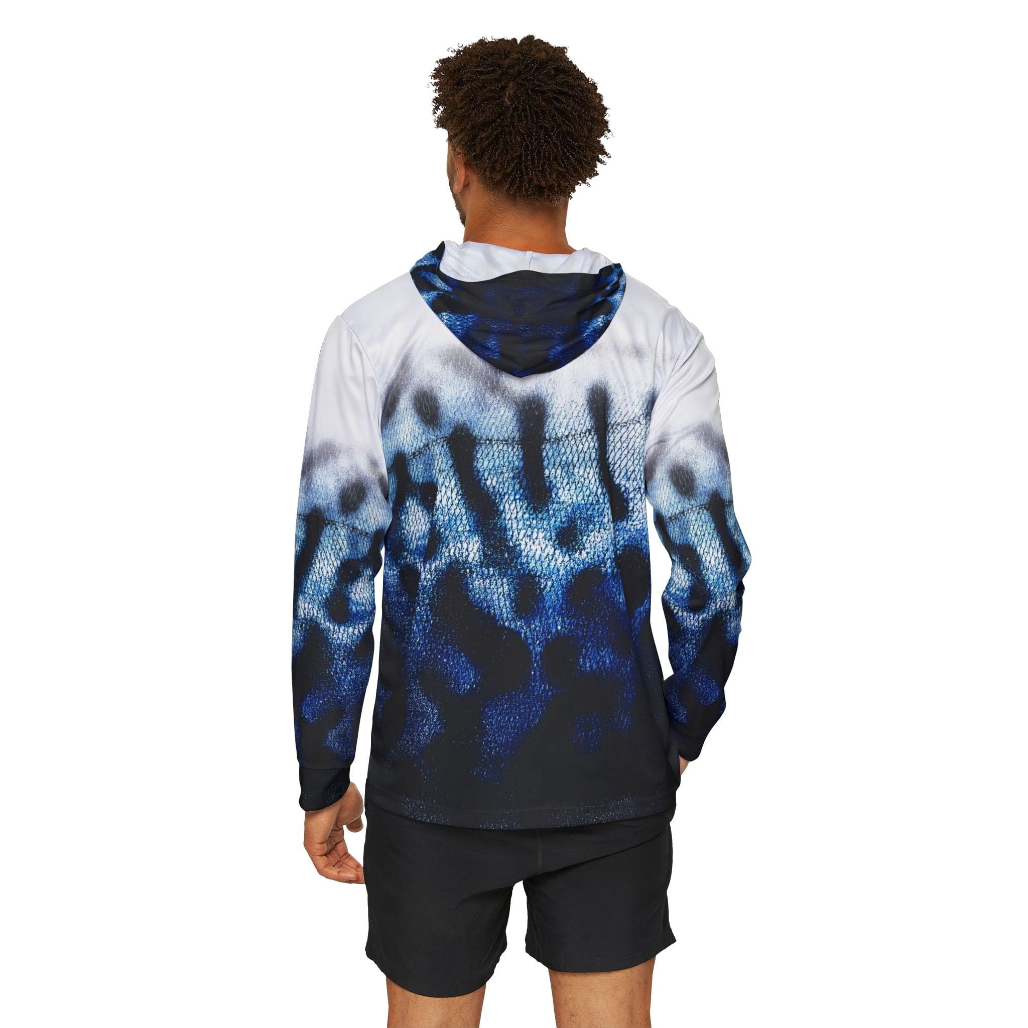 Salt Skins Men's Performance Hoodie Spanish Mackerel - The Ultimate Performance Men's Long Sleeve Fishing Shirt