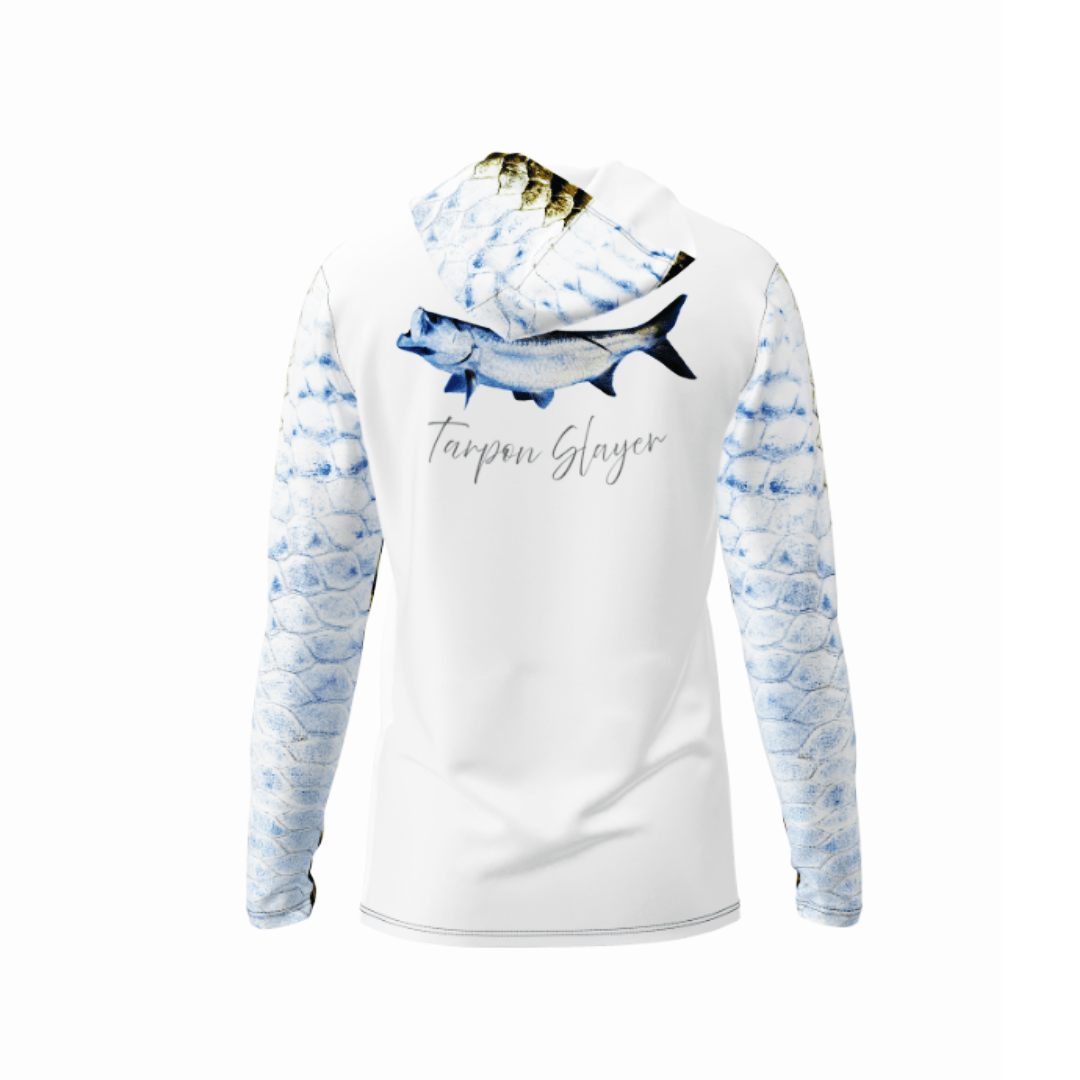 Salt Skins Men's Performance Hoodie The Silver King Tarpon Men's Long Sleeve Performance Fishing Shirt (Copy) (Copy)