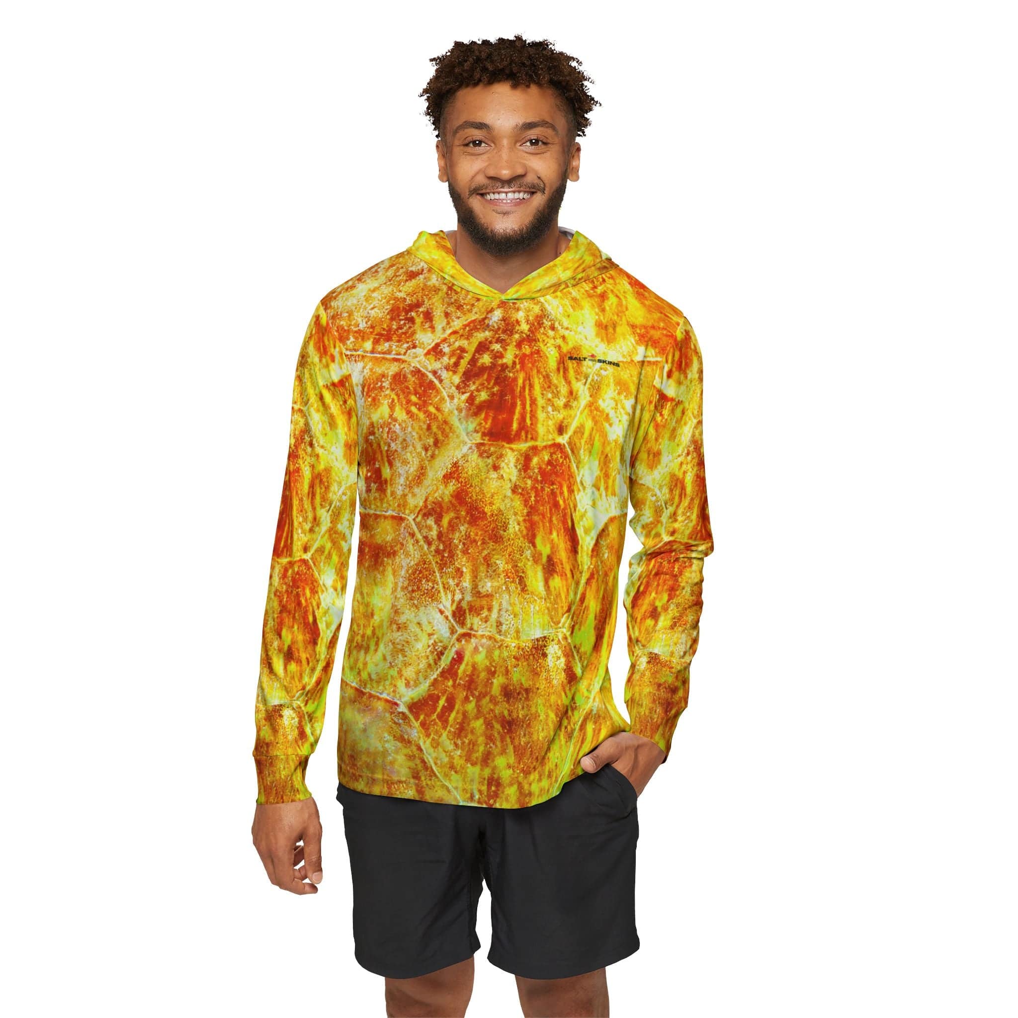 Salt Skins Men's Performance Hoodie The Ultimate Sea Turtle Performance Men's Long Sleeve Fishing Shirt