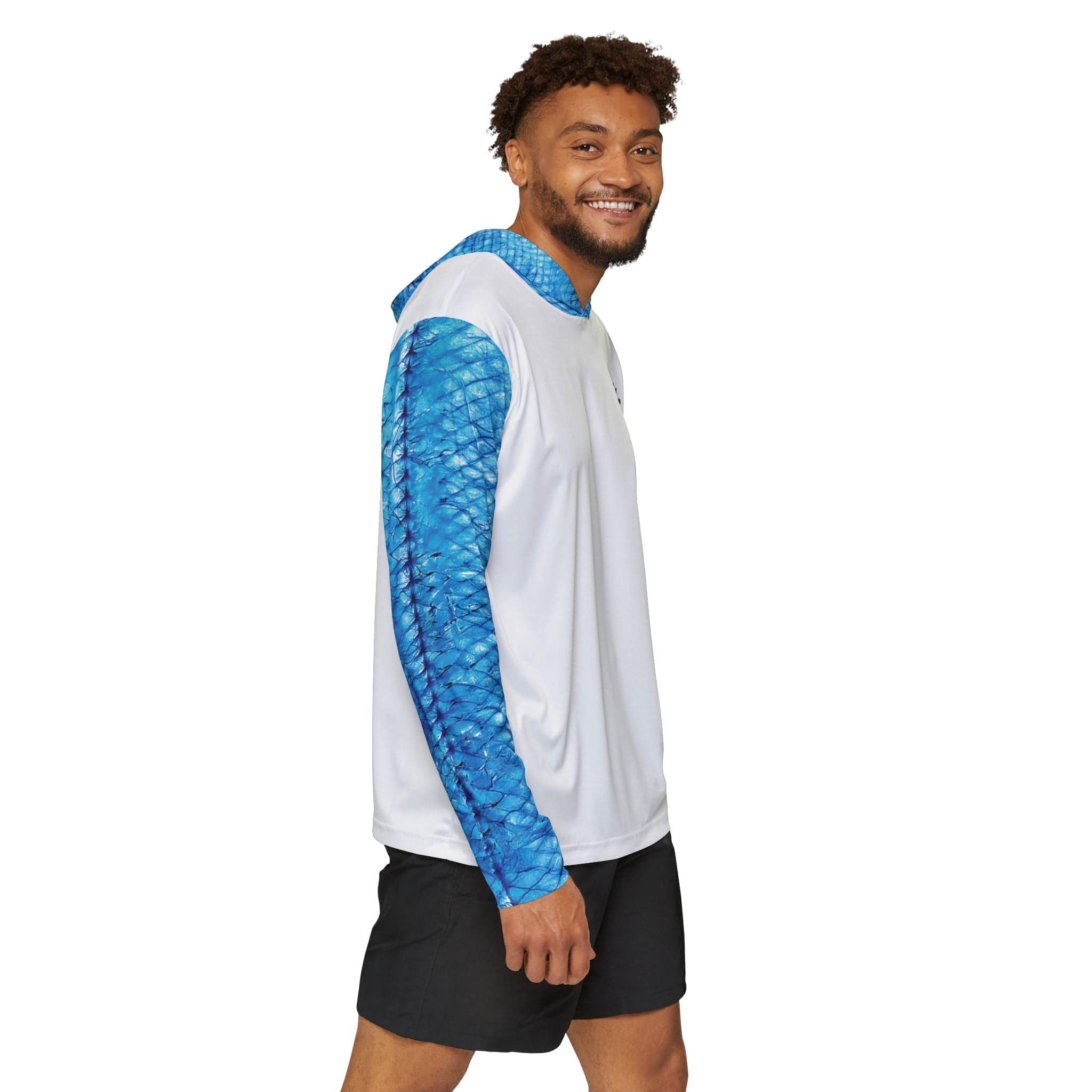 Salt Skins Men's Performance Hoodie Threadfin Herring II Men's Ultimate Performance Long Sleeve Fishing Shirt