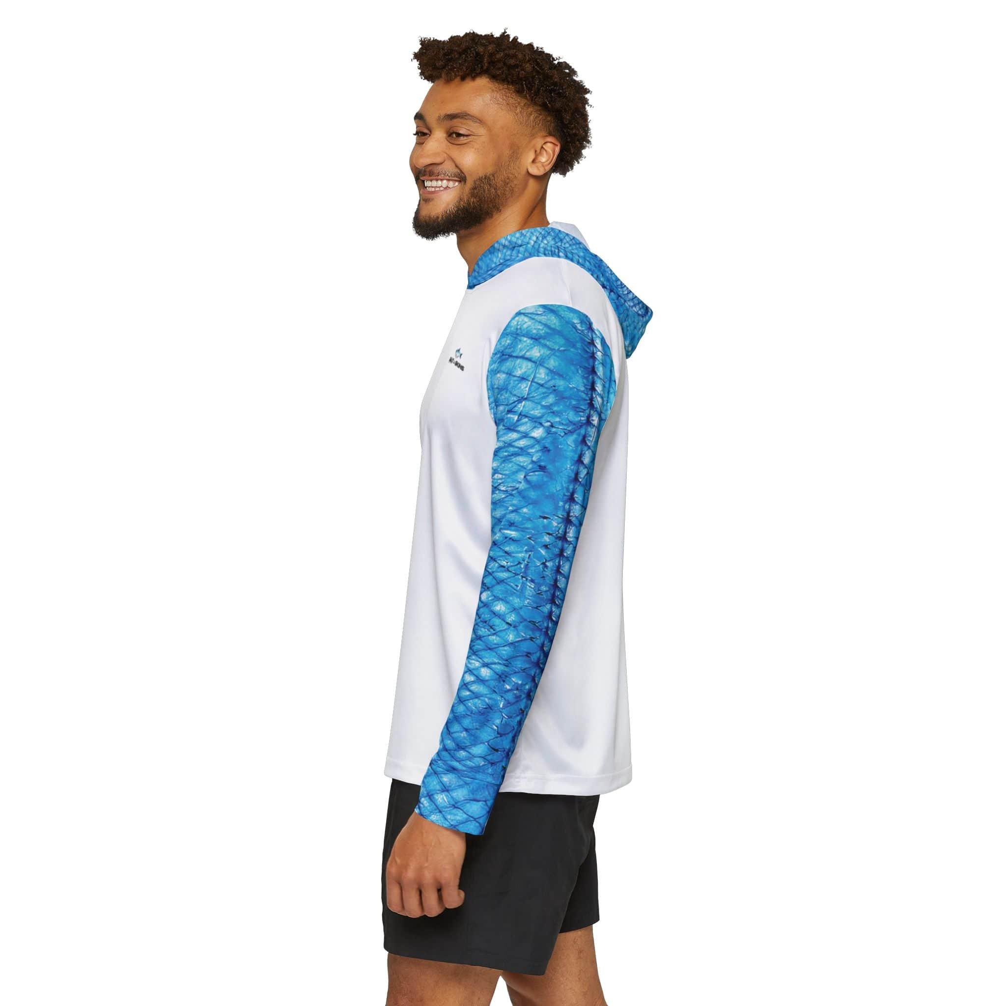 Salt Skins Men's Performance Hoodie Threadfin Herring II Men's Ultimate Performance Long Sleeve Fishing Shirt