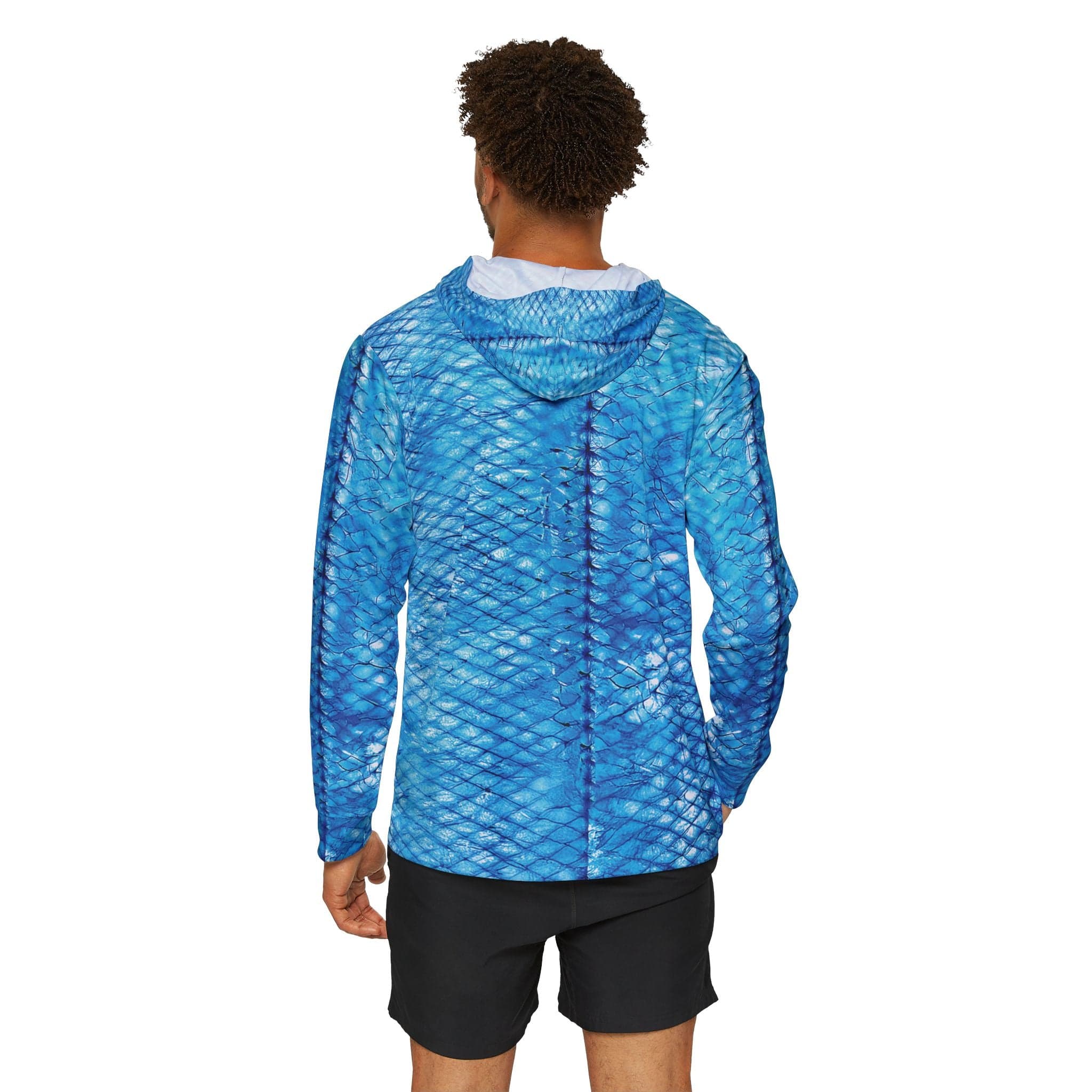 Salt Skins Men's Performance Hoodie Threadfin Herring Men's Ultimate Performance Long Sleeve Fishing Shirt