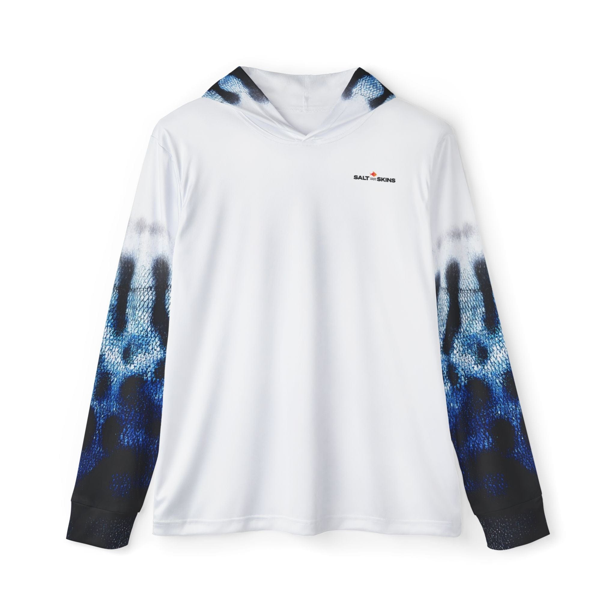 Salt Skins Men's Performance Hoodie XS / Navy Spanish Mackerel II - The Ultimate Performance Men's Long Sleeve Fishing Shirt