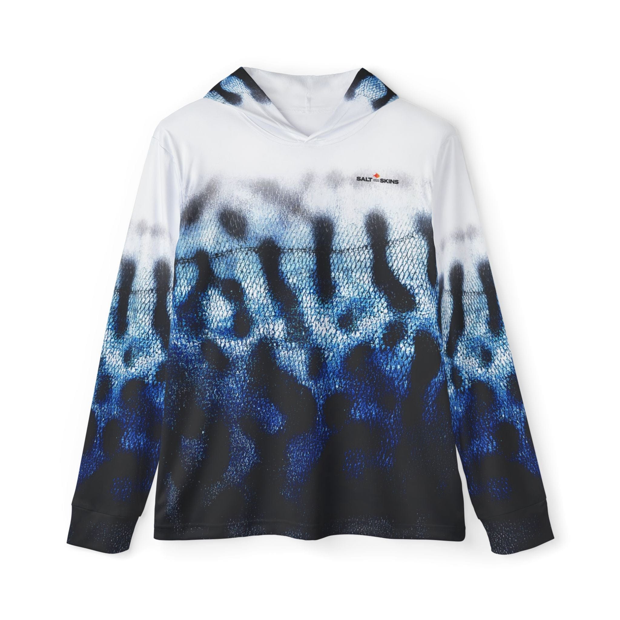 Salt Skins Men's Performance Hoodie XS / Navy Spanish Mackerel - The Ultimate Performance Men's Long Sleeve Fishing Shirt
