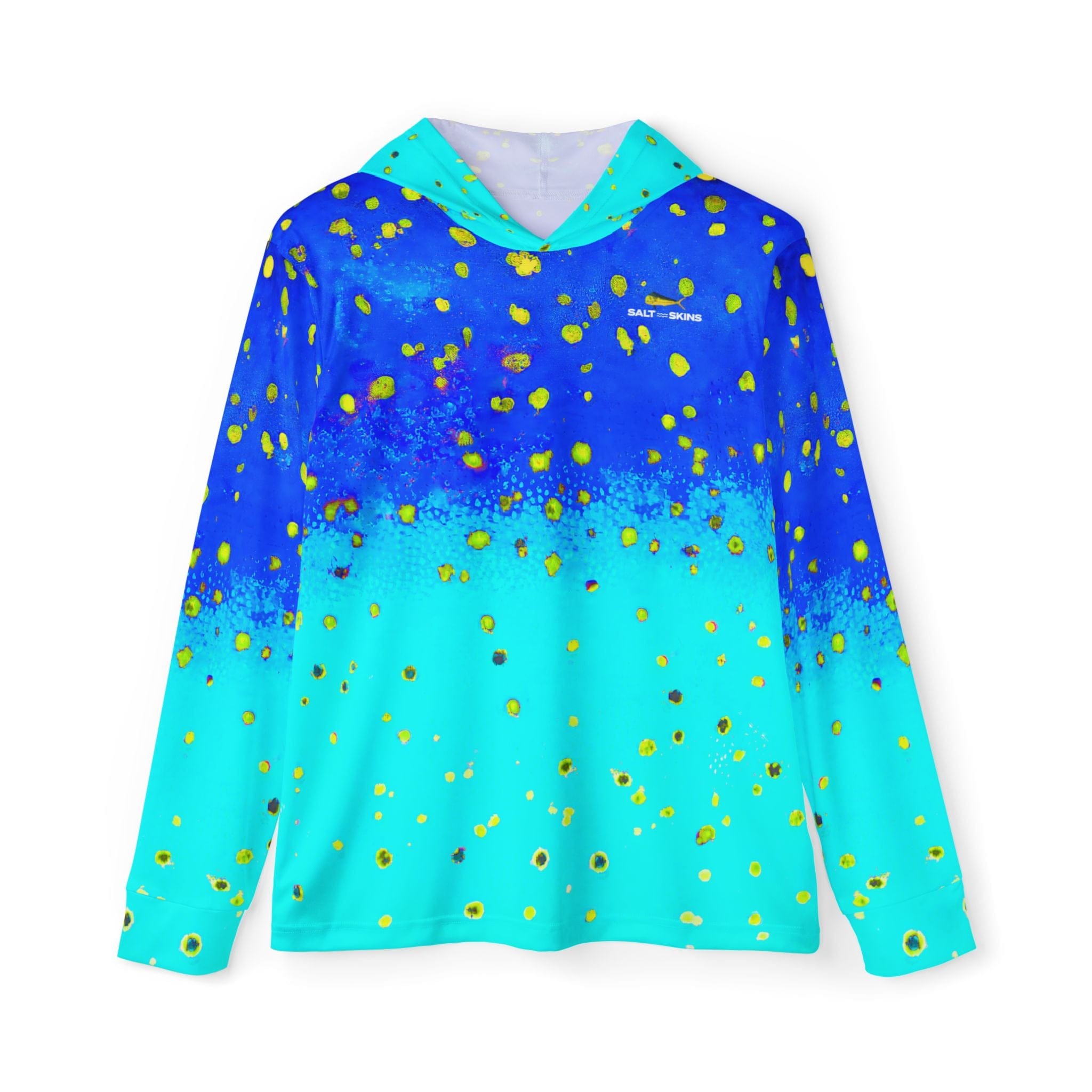 Salt Skins Men's Performance Hoodie XS / Sea Foam Green Mahi Blue Captains Series - The Ultimate Performance Men's Long Sleeve Fishing Shirt