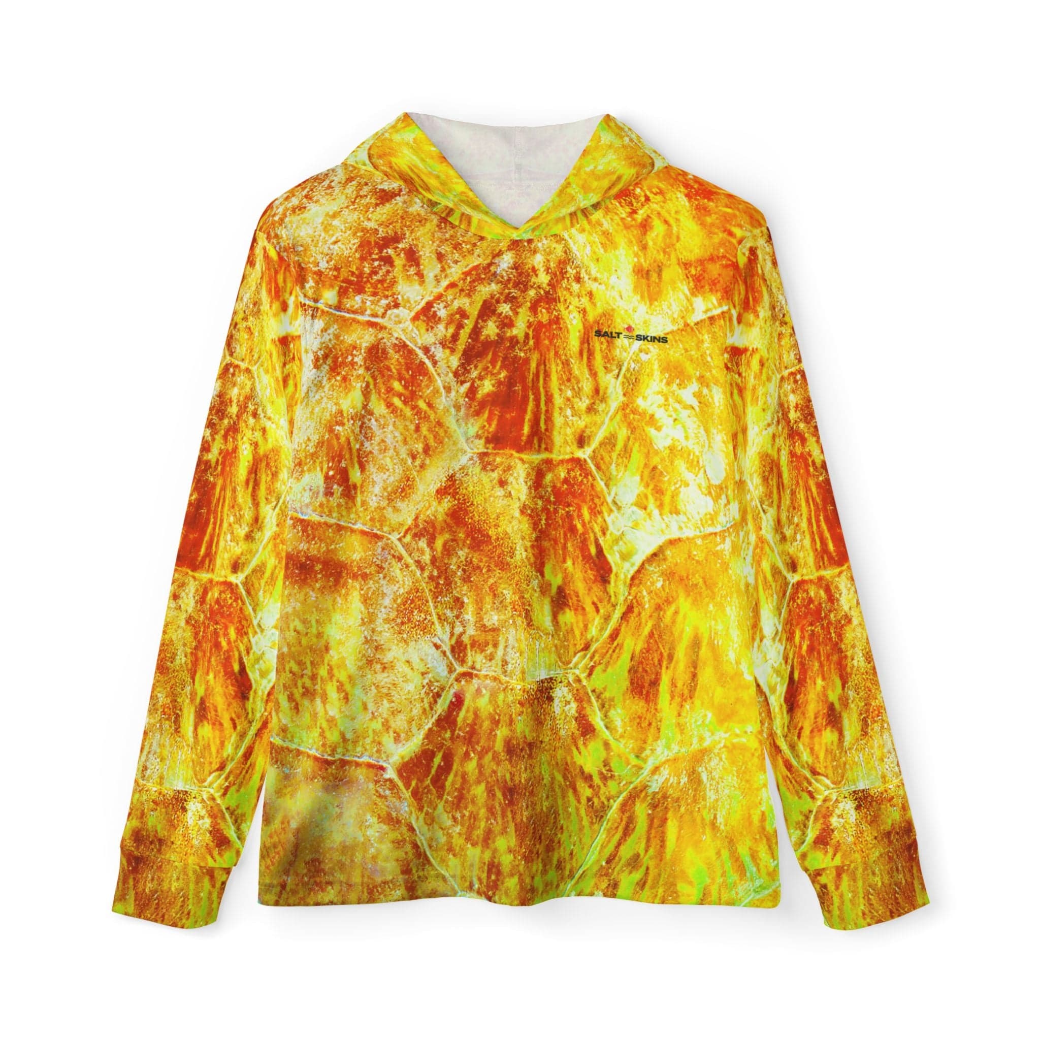 Salt Skins Men's Performance Hoodie XS / Yellow The Ultimate Sea Turtle Performance Men's Long Sleeve Fishing Shirt