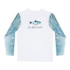 Salt Skins Men's Performance Shirt Live Bait Needed Long Sleeve Men's Fishing Shirt Steel Blue