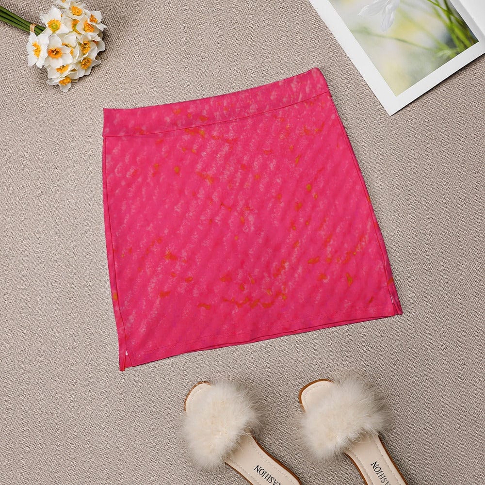 Salt Skins Skirt With Pocket Vivid Pink Coral Skirt Shorts with Pocket