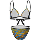 Salt Skins Two Piece Women's Bikini Blue Striped G String Women's Two Piece Bikini Swimsuit