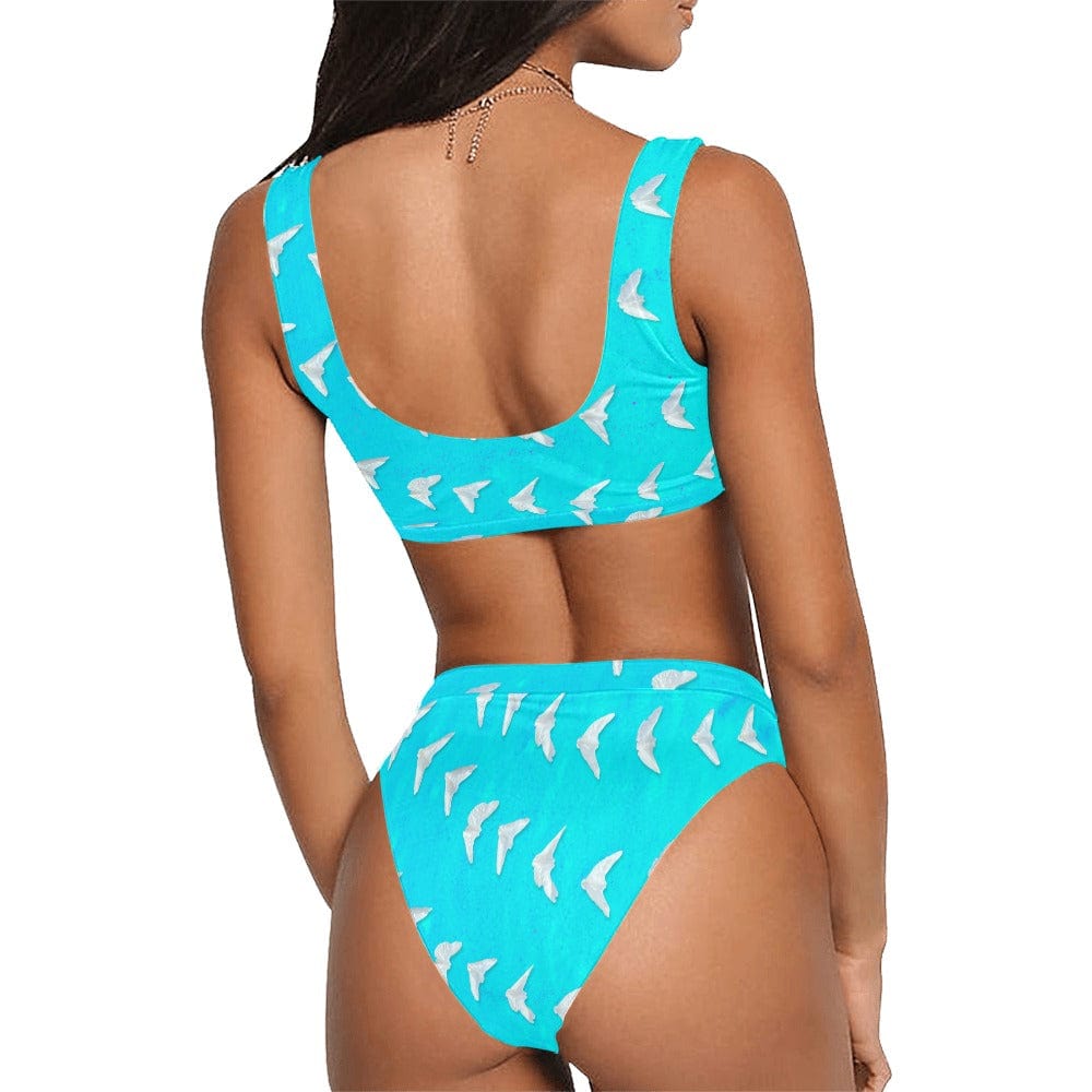Salt Skins Two Piece Women's Swimsuit Sand Dollar Doves Women's Sport Top & High-Waisted Bikini Swimsuit