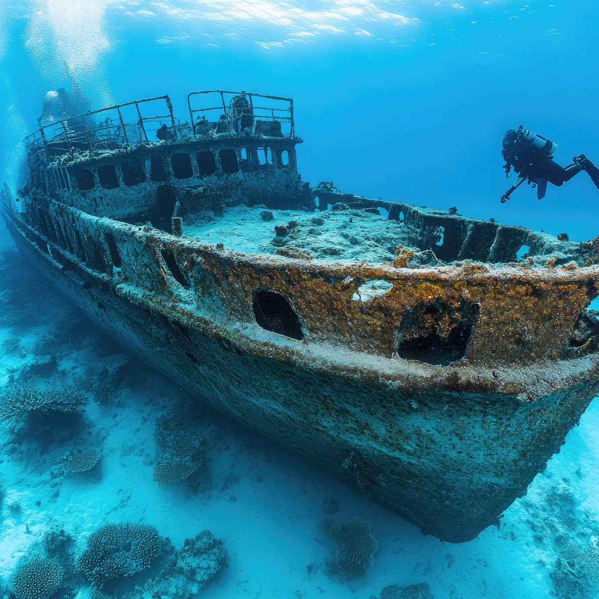 “Artificial reef habitat for marine life in Florida”