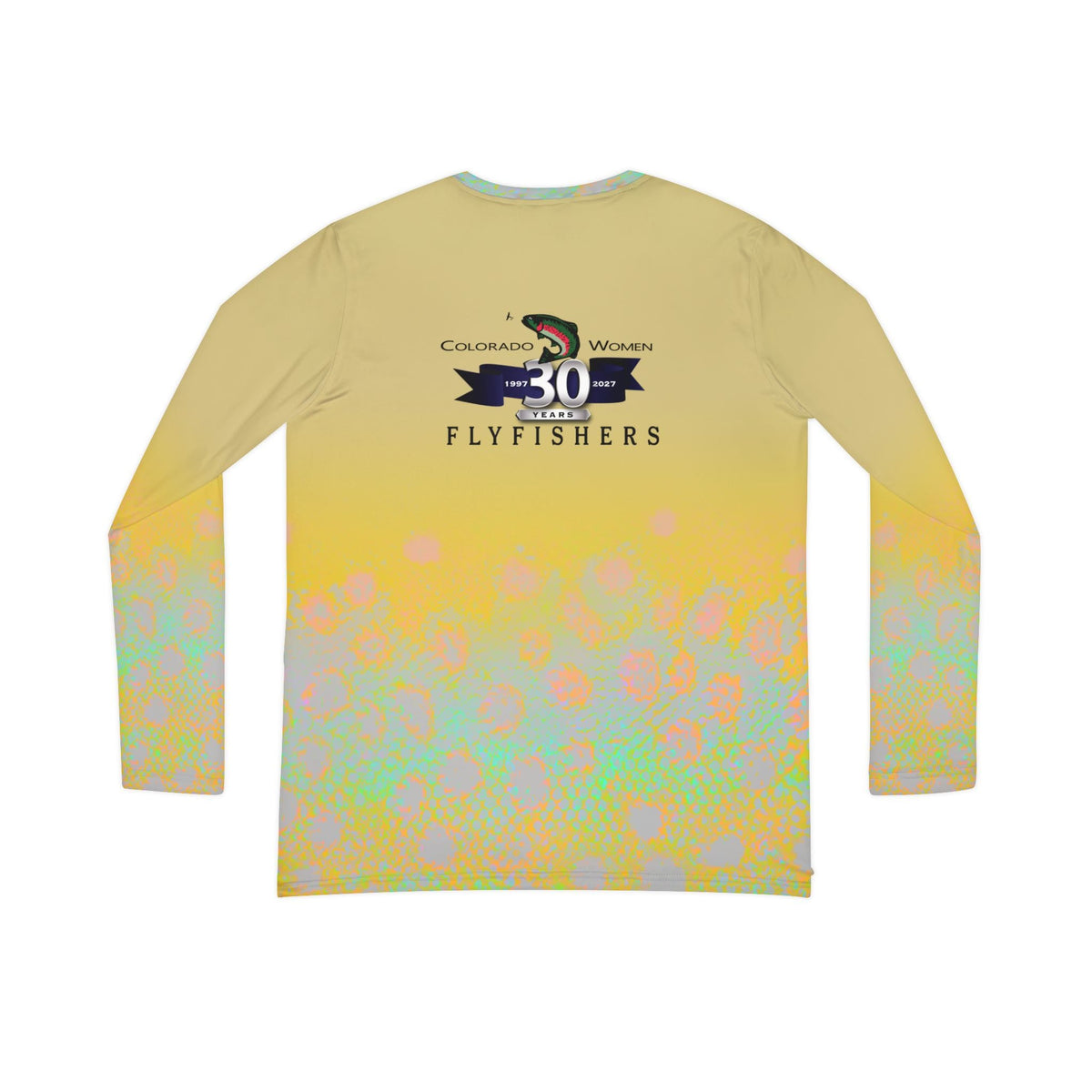 All Over Prints Colorado Women Flyfishers Brown Trout V-Neck Long Sleeve Salt Skins Apparel