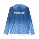 All Over Prints Fishaholic Mutton Performance Hoodie in Blue Printify
