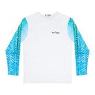 Salt Skins Men's Performance Shirt Live Bait Needed Long Sleeve Men's Fishing Shirt Aqua Blue