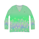 All Over Prints XS Colorado Women Flyfishers Green Brown Trout V-Neck Long Sleeve by Salt Skins Salt Skins Apparel