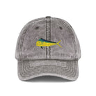 Salt Skins Hats Ash Grey / One size Mahi Embroidered Vintage Fish Cap by Salt Skins Apparel