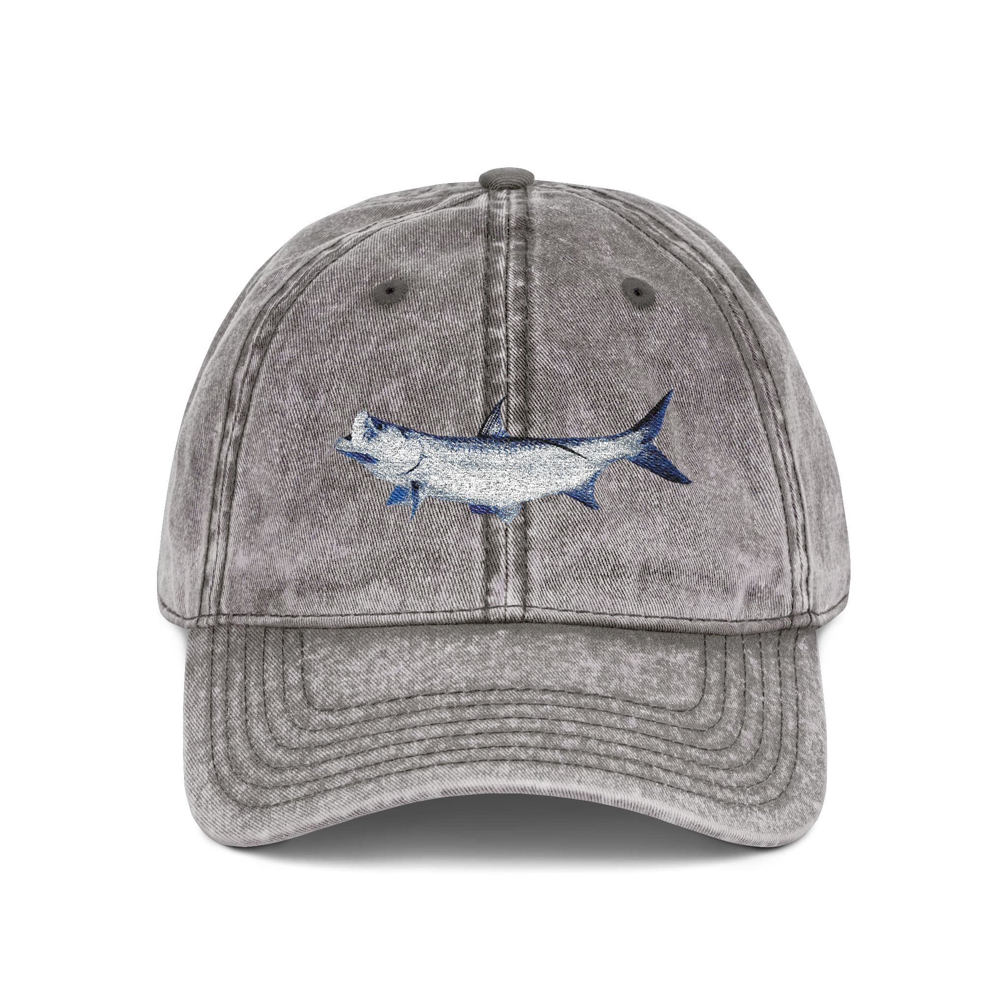 Salt Skins Hats Ash Grey / One size Tarpon Embroidered Vintage Fish Cap by Salt Skins Apparel