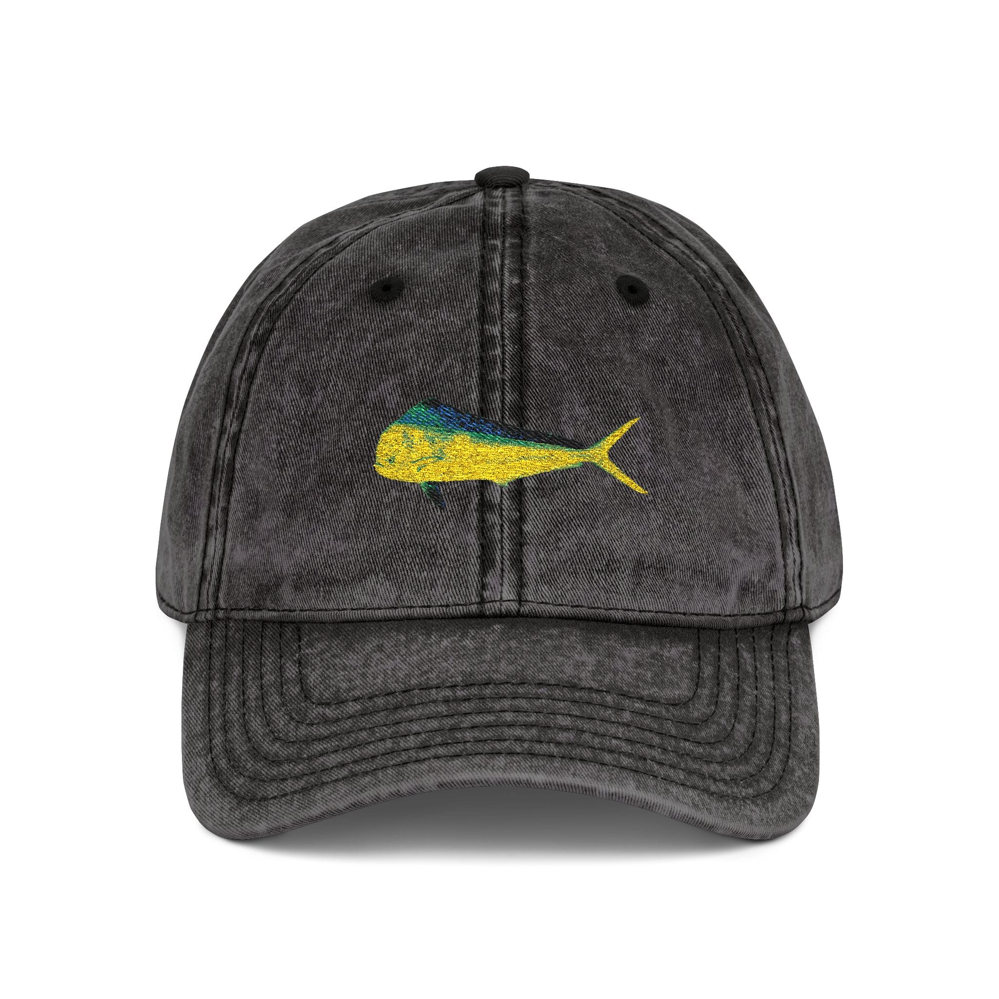 Salt Skins Hats Black / One size Mahi Embroidered Vintage Fish Cap by Salt Skins Apparel