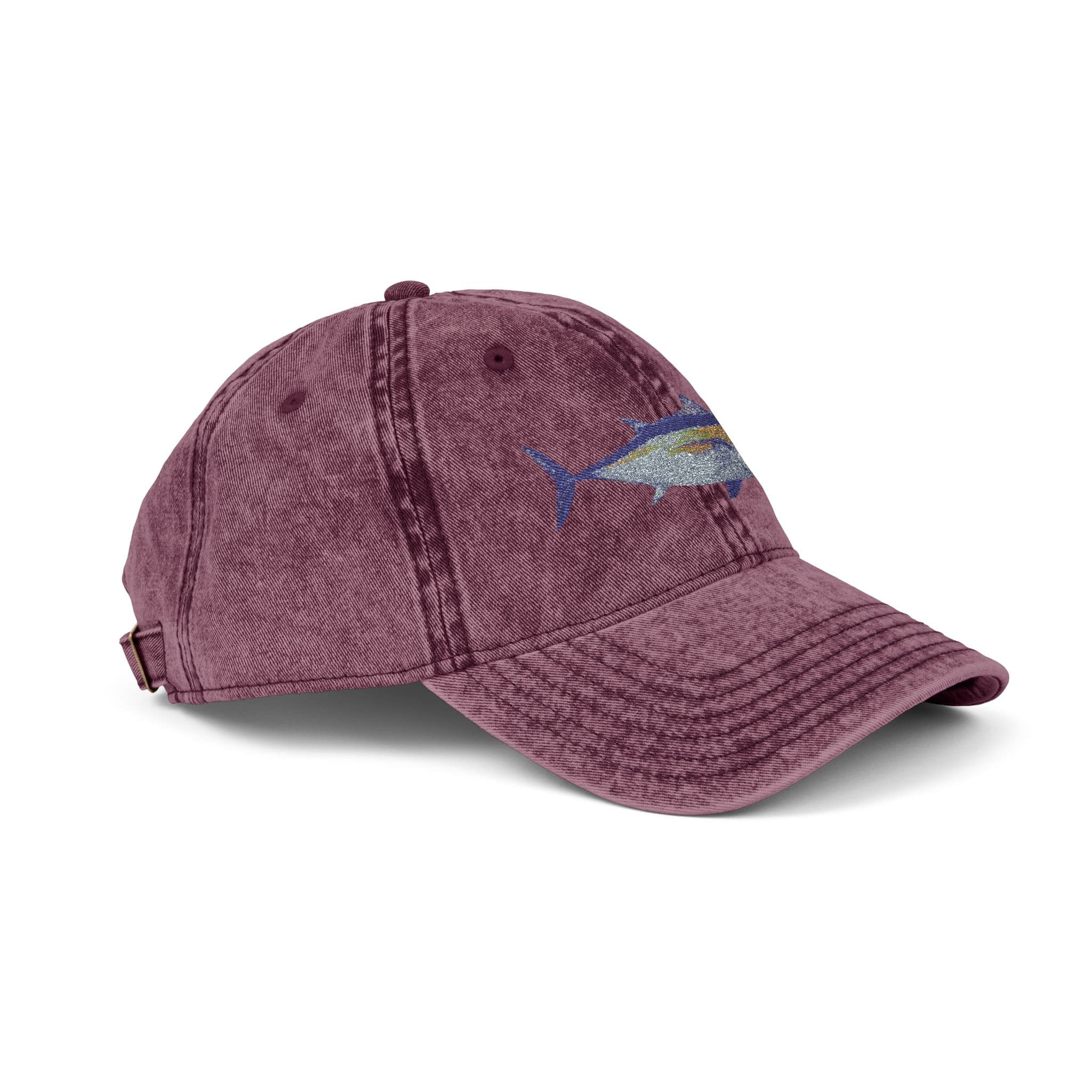Salt Skins Hats Black Tuna Embroidered Vintage Fish Cap by Salt Skins Apparel