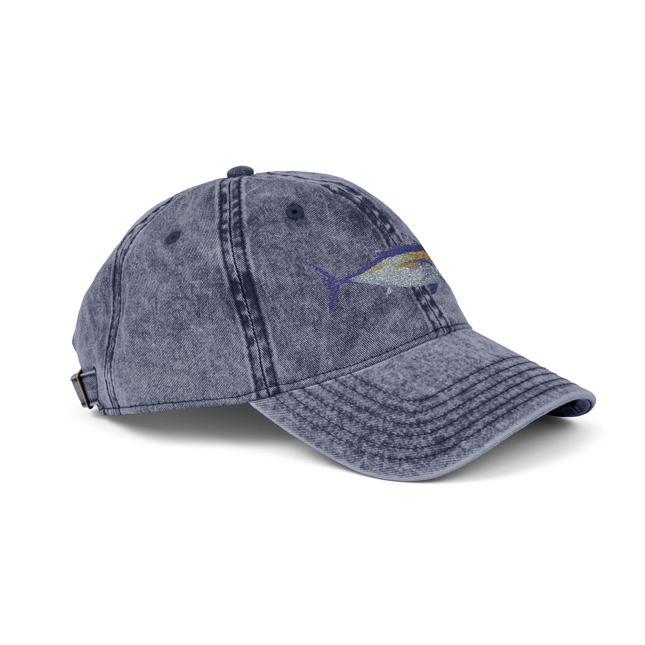 Salt Skins Hats Black Tuna Embroidered Vintage Fish Cap by Salt Skins Apparel