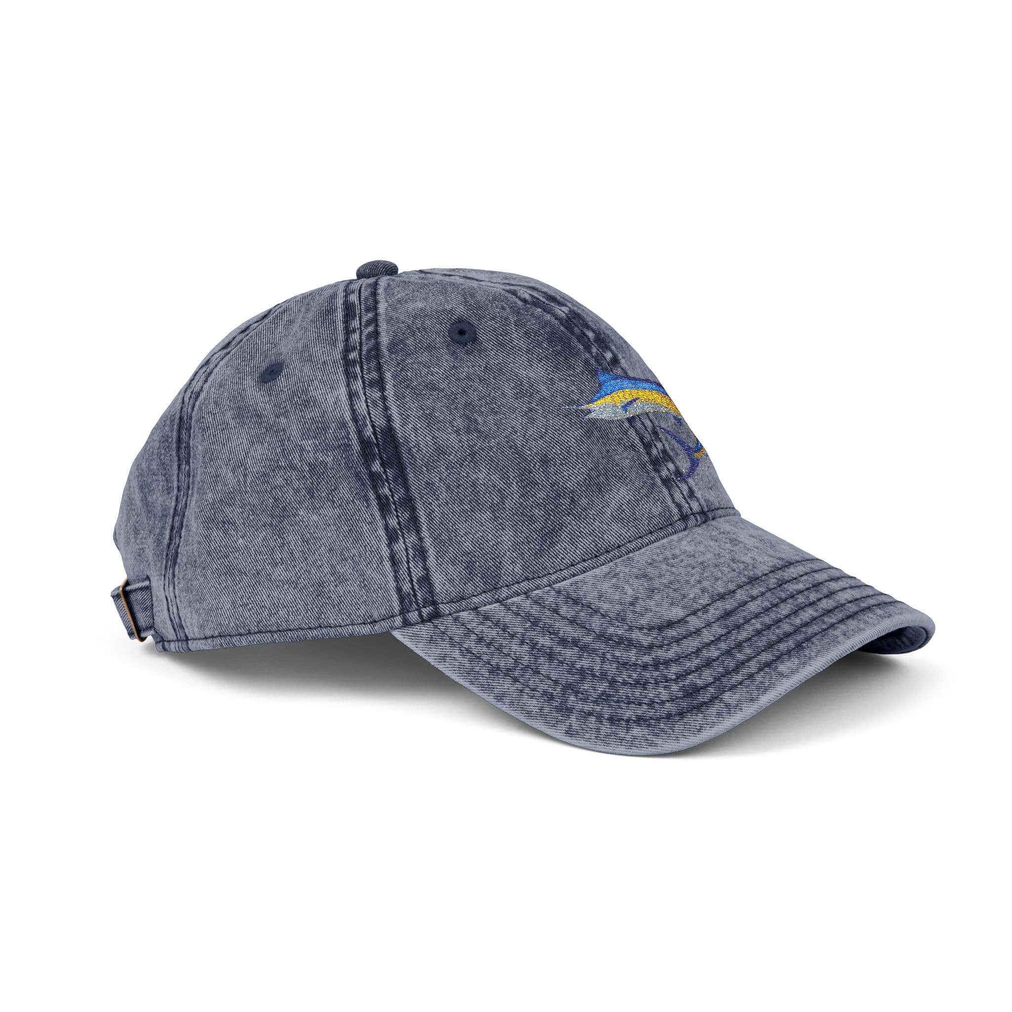 Salt Skins Hats Blue Marlin Embroidered Vintage Fish Cap by Salt Skins Apparel
