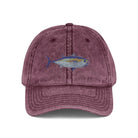 Salt Skins Hats One size / Maroon Black Tuna Embroidered Vintage Fish Cap by Salt Skins Apparel