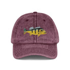 Salt Skins Hats Maroon / One size Peacock Bass Embroidered Vintage Fish Cap by Salt Skins Apparel