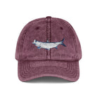 Hats Maroon / One size Tarpon Embroidered Vintage Fish Cap by Salt Skins Apparel Salt Skins