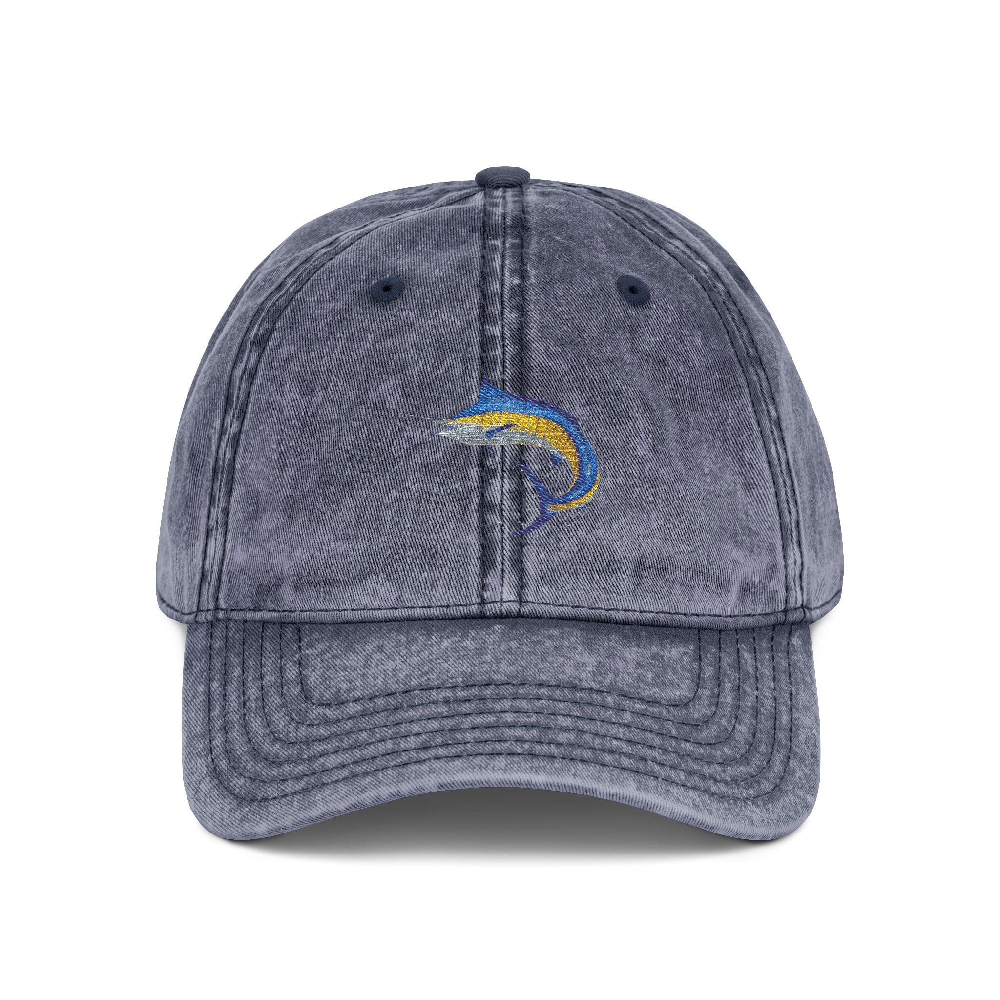 Salt Skins Hats Navy / One size Blue Marlin Embroidered Vintage Fish Cap by Salt Skins Apparel