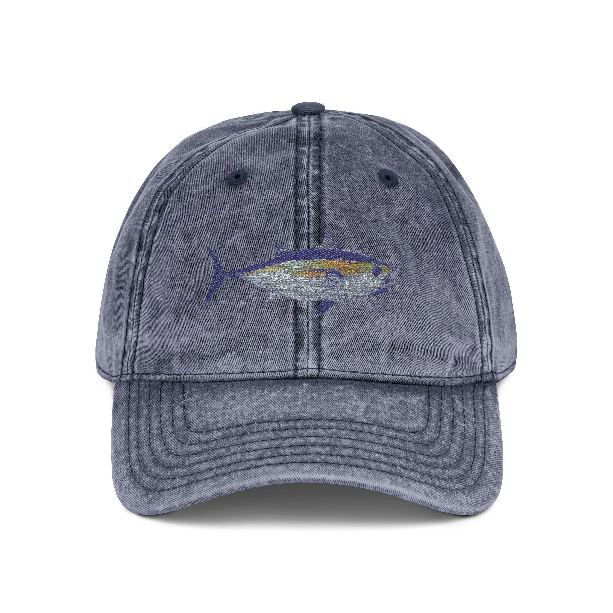 Salt Skins Hats One size / Slate Blue Black Tuna Embroidered Vintage Fish Cap by Salt Skins Apparel