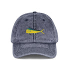 Salt Skins Hats Slate Blue / One size Mahi Embroidered Vintage Fish Cap by Salt Skins Apparel
