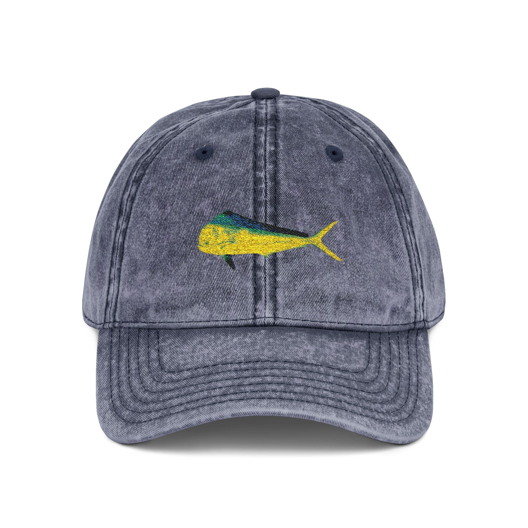 Salt Skins Hats Slate Blue / One size Mahi Embroidered Vintage Fish Cap by Salt Skins Apparel