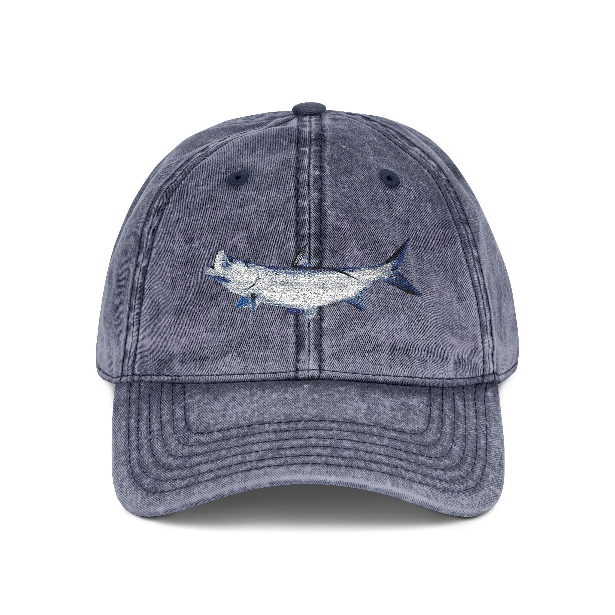 Salt Skins Hats Slate Blue / One size Tarpon Embroidered Vintage Fish Cap by Salt Skins Apparel